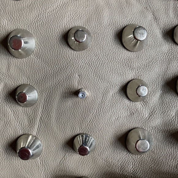 Rampage studded tan leather crossbody - Picture 3 of 9